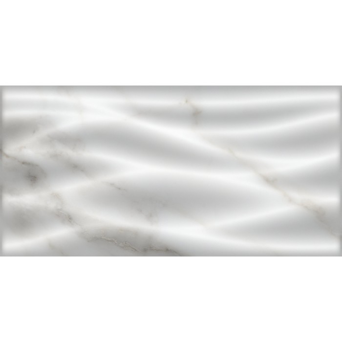 Camila wave white wall relief 20x40